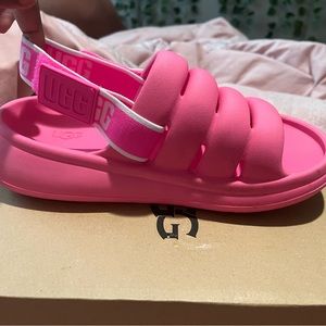 Pink “sport yeah “ UGG SLIDES